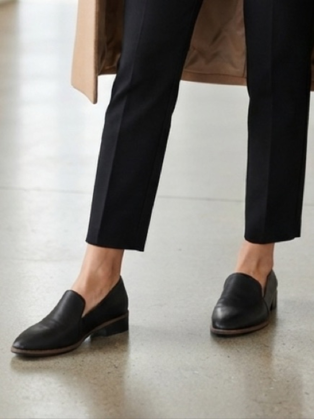 Indigo Rd Black Hopeful Loafer Flat Shoes Elegant Faux Leather Women Size 10 NEW